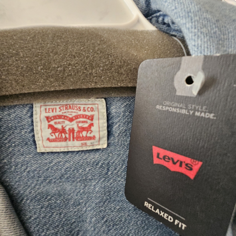 Levi's Light Blue Denim Shirt Dress - Picture 8 of 10